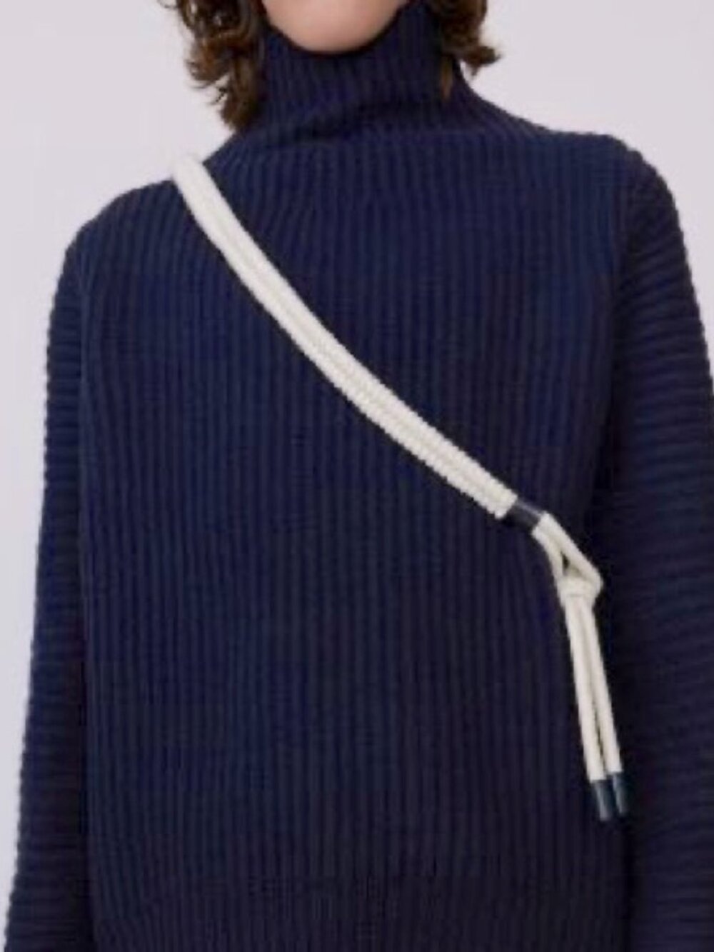 Acne Studios Navy Ribbed Wool Sweater (Kalle Paw16)